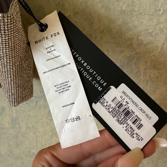 WHITE FOX BOUTIQUE | Sparkle Crop top - Picture 4 of 7